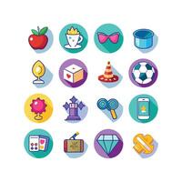 Hobbies and Interests Icon Set Collection for Documents, Websites and Mobile Applications vector