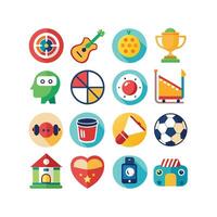 Hobbies and Interests Icon Set Collection for Documents, Websites and Mobile Applications vector