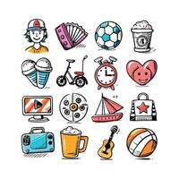 Hobbies and Interests Icon Set Collection for Documents, Websites and Mobile Applications vector
