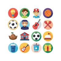 Hobbies and Interests Icon Set Collection for Documents, Websites and Mobile Applications vector