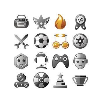 Hobbies and Interests Icon Set Collection for Documents, Websites and Mobile Applications vector