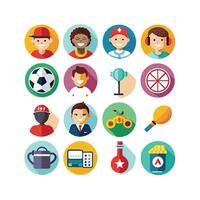 Hobbies and Interests Icon Set Collection for Documents, Websites and Mobile Applications vector