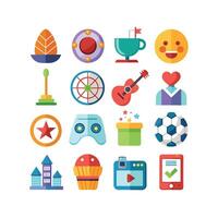 Hobbies and Interests Icon Set Collection for Documents, Websites and Mobile Applications vector