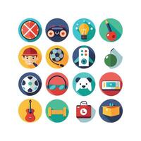 Hobbies and Interests Icon Set Collection for Documents, Websites and Mobile Applications vector