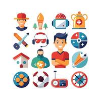 Hobbies and Interests Icon Set Collection for Documents, Websites and Mobile Applications vector