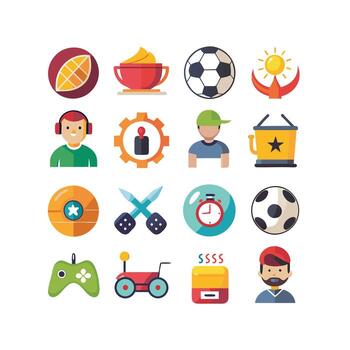 Hobbies and Interests Icon Set Collection for Documents, Websites and Mobile Applications vector