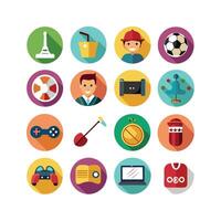 Hobbies and Interests Icon Set Collection for Documents, Websites and Mobile Applications vector