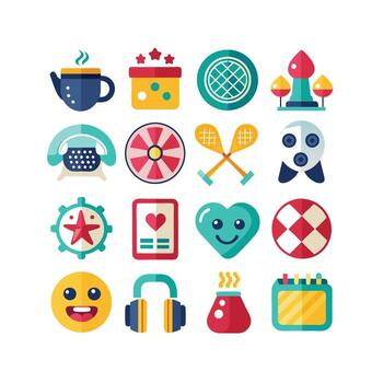 Hobbies and Interests Icon Set Collection for Documents, Websites and Mobile Applications vector