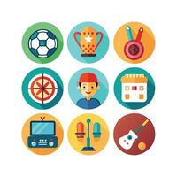 Hobbies and Interests Icon Set Collection for Documents, Websites and Mobile Applications vector