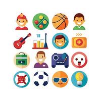 Hobbies and Interests Icon Set Collection for Documents, Websites and Mobile Applications vector