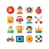 Hobbies and Interests Icon Set Collection for Documents, Websites and Mobile Applications vector