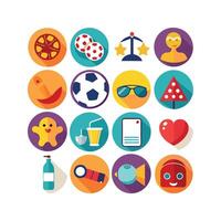 Hobbies and Interests Icon Set Collection for Documents, Websites and Mobile Applications vector