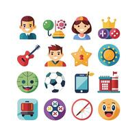 Hobbies and Interests Icon Set Collection for Documents, Websites and Mobile Applications vector