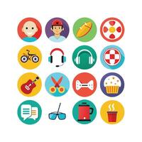 Hobbies and Interests Icon Set Collection for Documents, Websites and Mobile Applications vector