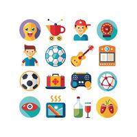 Hobbies and Interests Icon Set Collection for Documents, Websites and Mobile Applications vector