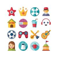 Hobbies and Interests Icon Set Collection for Documents, Websites and Mobile Applications vector