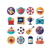 Hobbies and Interests Icon Set Collection for Documents, Websites and Mobile Applications vector