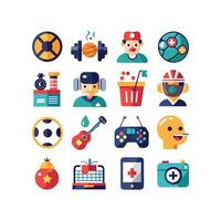 Hobbies and Interests Icon Set Collection for Documents, Websites and Mobile Applications vector