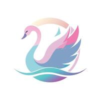 Colorful Bird Gradient Logotype Illustration vector