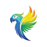 Colorful Bird Gradient Logotype Illustration vector
