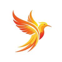 Colorful Bird Gradient Logotype Illustration vector