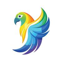 Colorful Bird Gradient Logotype Illustration vector
