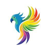 Colorful Bird Gradient Logotype Illustration vector