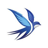 Colorful Bird Gradient Logotype Illustration vector