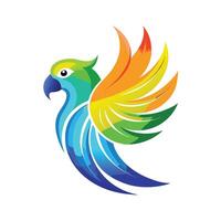 Colorful Bird Gradient Logotype Illustration vector