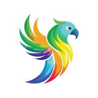 Colorful Bird Gradient Logotype Illustration vector