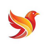Colorful Bird Gradient Logotype Illustration vector