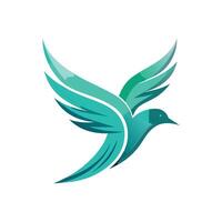 Colorful Bird Gradient Logotype Illustration vector