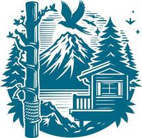 Serenity in the Wilderness vector