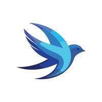 Colorful Bird Gradient Logotype Illustration vector