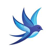 Colorful Bird Gradient Logotype Illustration vector