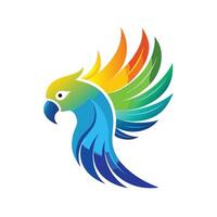 Colorful Bird Gradient Logotype Illustration vector