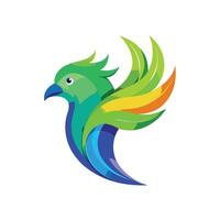 Colorful Bird Gradient Logotype Illustration vector