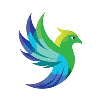 Colorful Bird Gradient Logotype Illustration vector