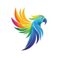 Colorful Bird Gradient Logotype Illustration vector