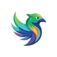 Colorful Bird Gradient Logotype Illustration vector