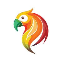 Colorful Bird Gradient Logotype Illustration vector