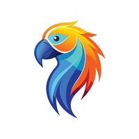 Colorful Bird Gradient Logotype Illustration vector