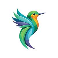 Colorful Bird Gradient Logotype Illustration vector