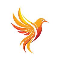 Colorful Bird Gradient Logotype Illustration vector