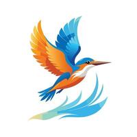 Colorful Bird Gradient Logotype Illustration vector