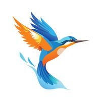Colorful Bird Gradient Logotype Illustration vector