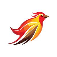 Colorful Bird Gradient Logotype Illustration vector