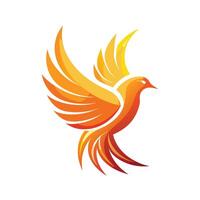 Colorful Bird Gradient Logotype Illustration vector