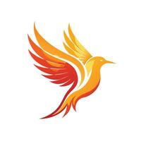 Colorful Bird Gradient Logotype Illustration vector