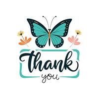 Thank You placard typography concept illustration vector